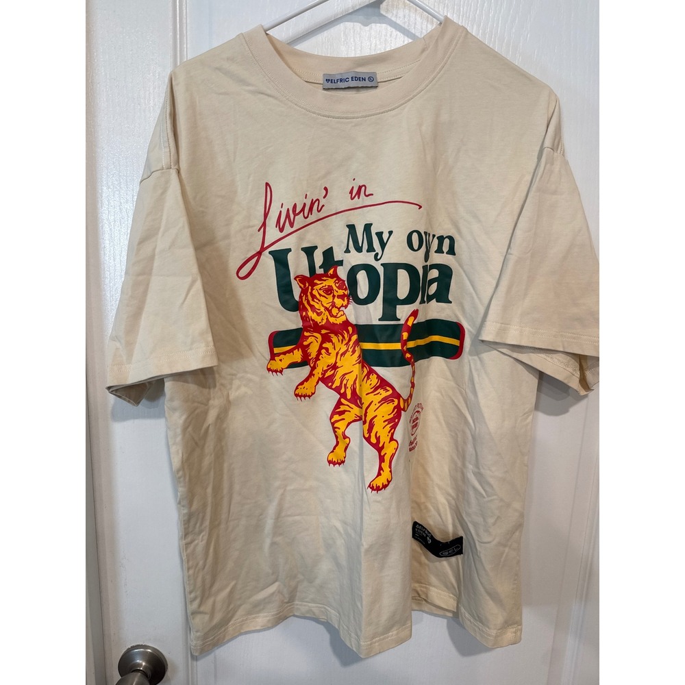 Vintage Aelfric Eden Livin In My Own Utopia Tiger Graphic Brown XL
